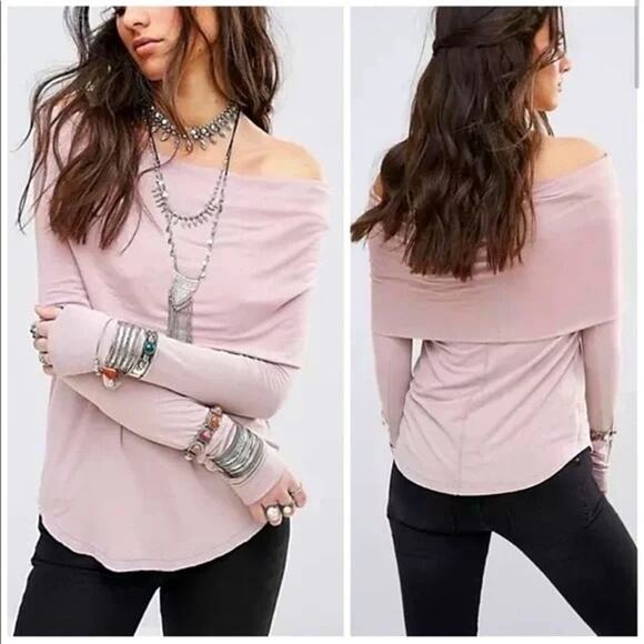 Free People Tops - Free People Cosmo Cowl Neck Long Sleeve Shirt